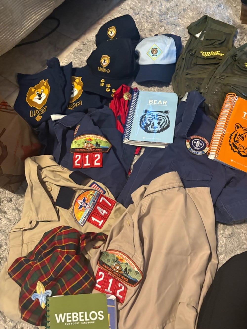 BSA boys scouts of America Kids Cub Scout Shirt - Navy and Khaki Uniform Tops